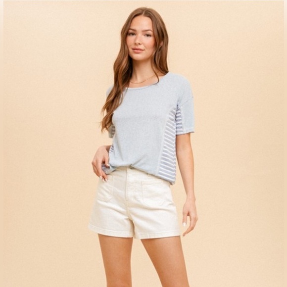 Hem & Thread Tops - #37 ** LAST ONE** NEW BLUE STRIPED TOP💕